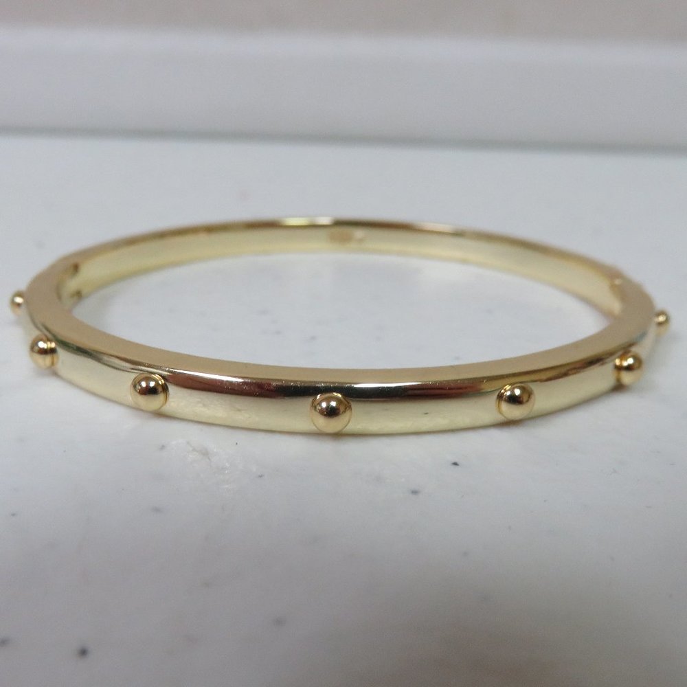 Stella & Dot Gold Hinge Stud Bangle Bracelet